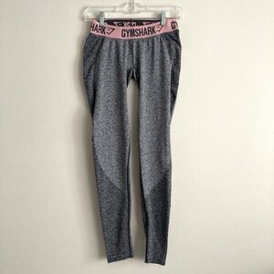 Gymshark Fit Seamless Leggings Womens Size Small Gray Pink Low Rise Gym Athletic